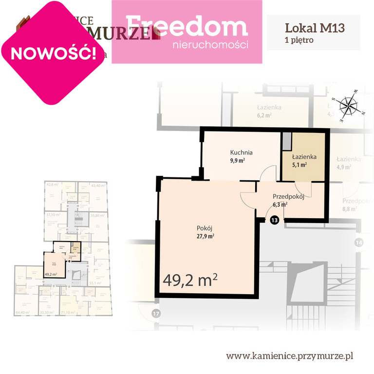 Mieszkanie na Starym Mieście w Elblągu, 49,2m2 miniaturka 4