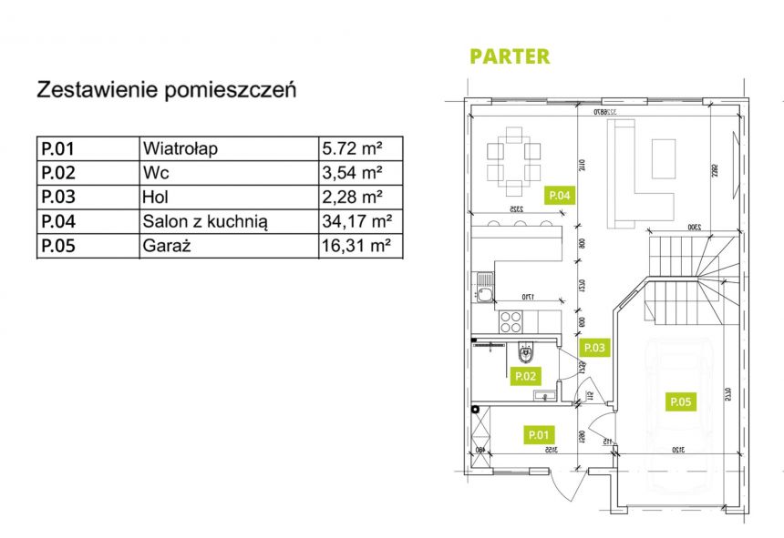 Dom szereg środ. pow. 144,28m2 z ogrodem 70m2 Wrocław Jerzmanowo miniaturka 16