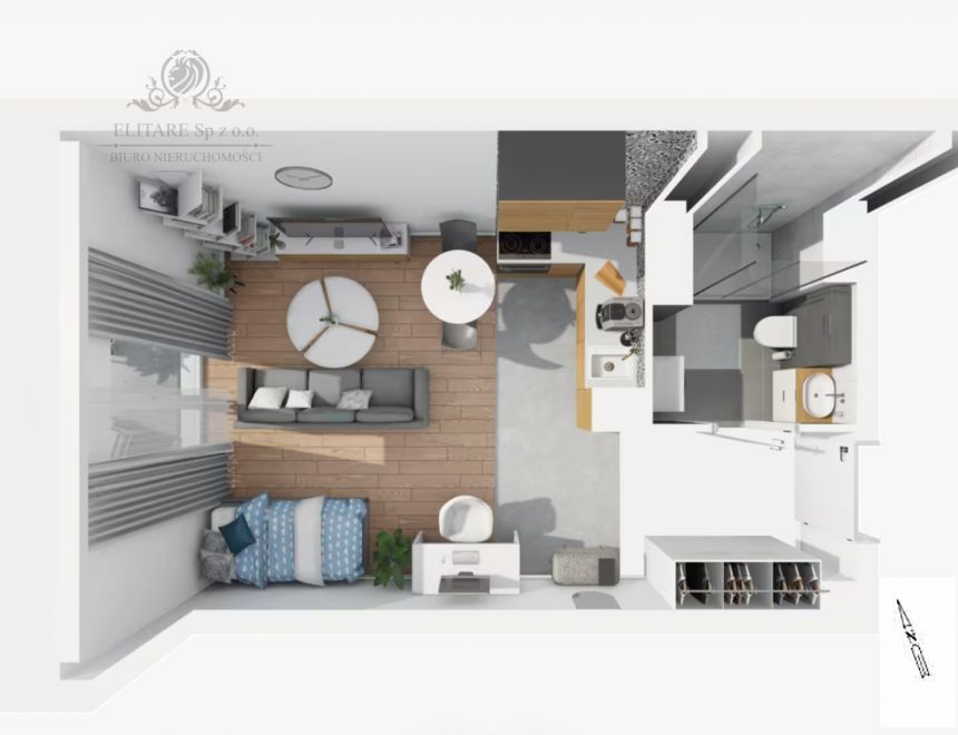 PROMOCJA!Mieszkanie 27,49m2 ,1 pok z balkonem 3,15m2. w Centrum Wrocławia miniaturka 3