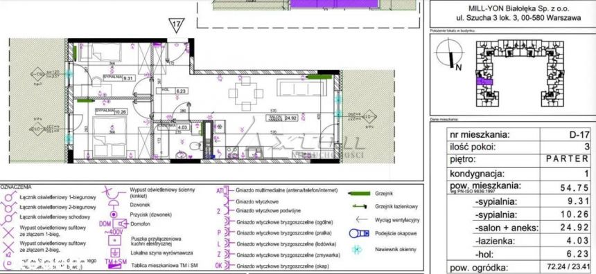 Warszawa Białołęka, 770 000 zł, 55 m2, z parkingiem podziemnym miniaturka 16