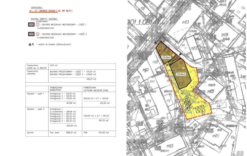 Działka zabudowa wielorodzinna 1206m2-Chełm miniaturka 5