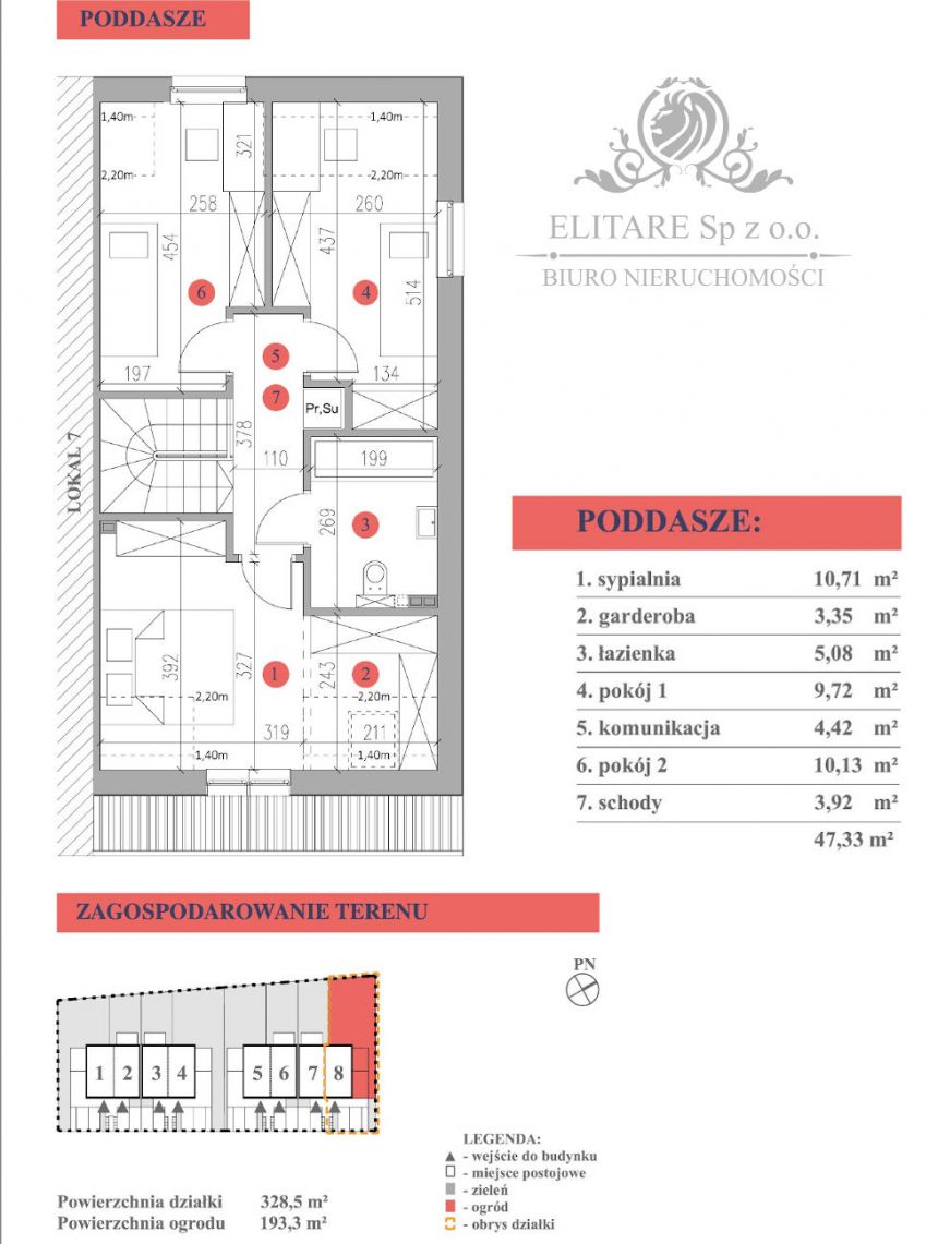 Dom szereg skrajny. pow. 98,39m2 na działce 328,50m2 Wrocław Polanowoice miniaturka 6