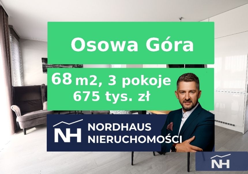 Bydgoszcz Osowa Góra, 675 000 zł, 68 m2, pietro 2 - zdjęcie 1