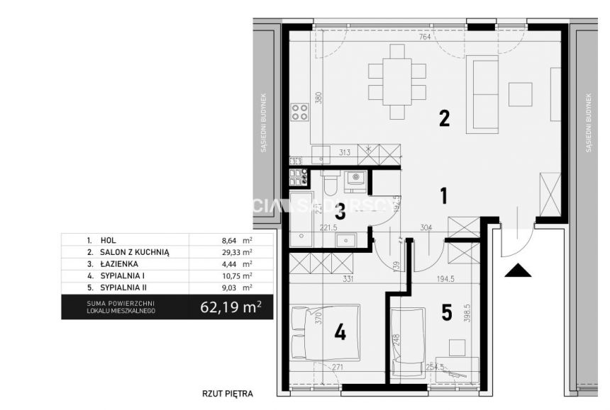 Mieszkanie 3-pokojowe z możliwością wydzielenia 4 miniaturka 3