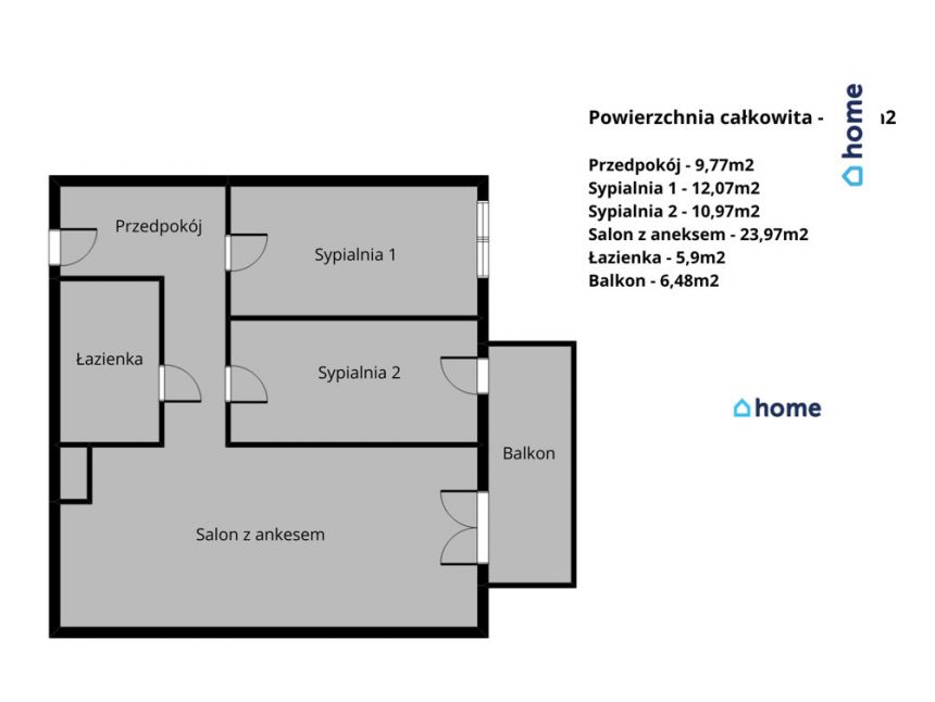 Mieszkanie 3 pokojowe Dzielnica Parkowa miniaturka 5