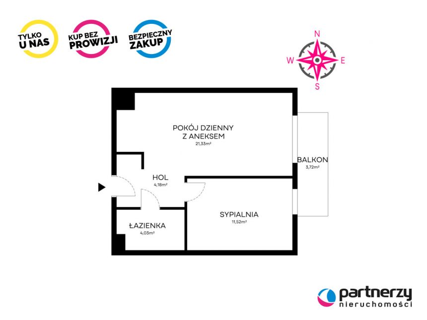 Gdańsk Piecki-Migowo, 705 000 zł, 42 m2, z balkonem miniaturka 18