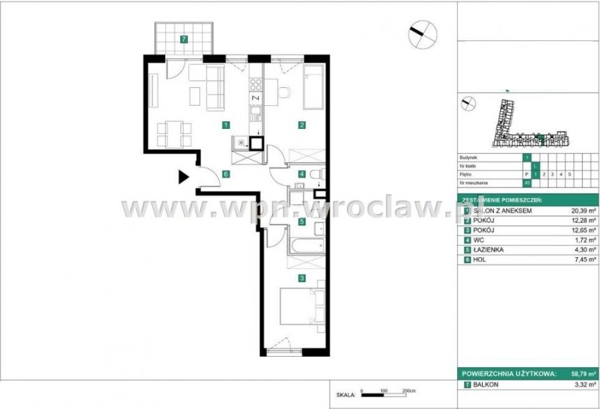 Rozkładowe 3pok mieszkanie, balkon Tarnogaj miniaturka 4