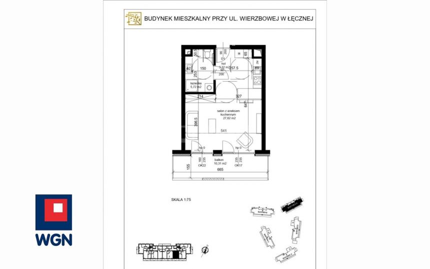 Łęczna, 326 274 zł, 36.66 m2, z garażem miniaturka 5