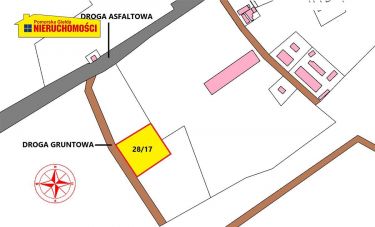 Działka budowlana na skraju wsi Kłodzino.