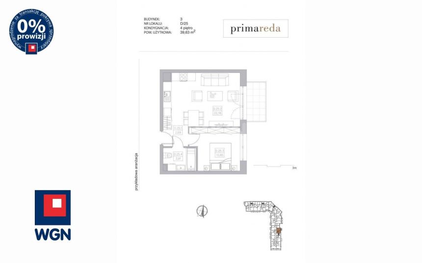 Reda Prima Reda, 330 000 zł, 39.63 m2, kuchnia z oknem miniaturka 2