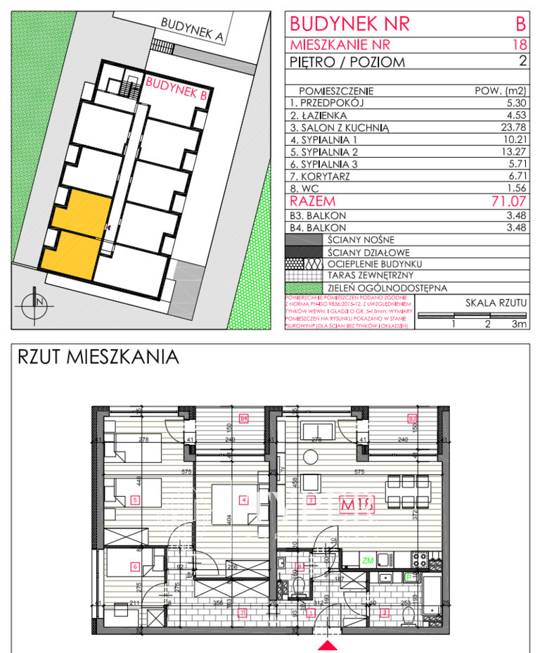 Nowe mieszkania w centrum Tarnowa! 71,07m2 miniaturka 15
