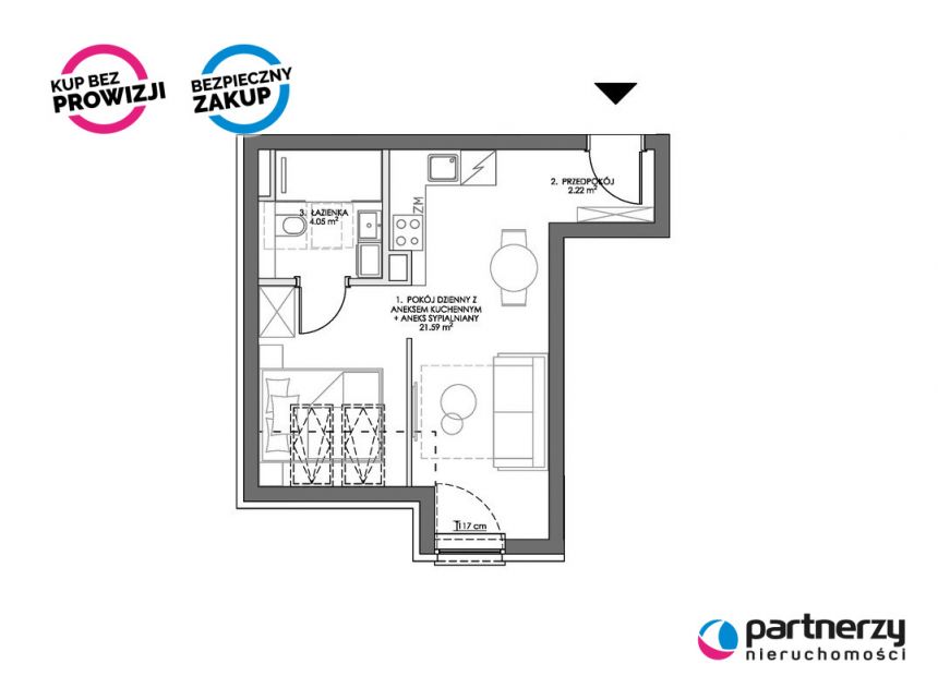 Sztutowo, 357 000 zł, 27.86 m2, z balkonem miniaturka 12