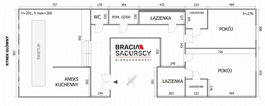 Kraków Stare Miasto, 11 420 zł, 169.1 m2, 3 pokoje miniaturka 3