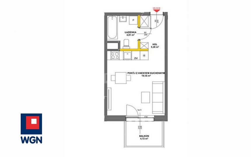 Julianów, 447 032 zł, 29.41 m2, aneks kuchenny - zdjęcie 1