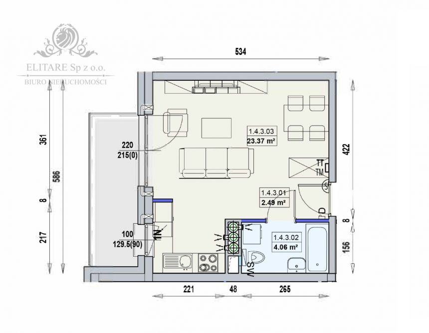 Mieszkanie 29,92m2 ,1 pok. w Centrum Wrocławia/Stare Miasto - zdjęcie 1
