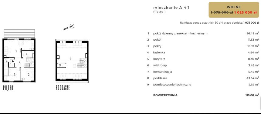 Dwupoziomowe 5 pok.mieszk. /taras/Ołtaszyn/Wrocław miniaturka 20