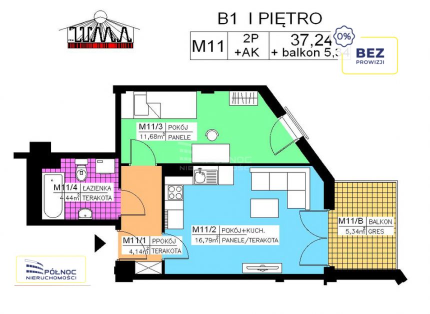 37m2 Przy Oś Świętokrz BALKON Mieszkania od 25m2 miniaturka 1