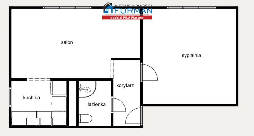 Piła, 229 000 zł, 43.6 m2, oddzielna kuchnia miniaturka 6