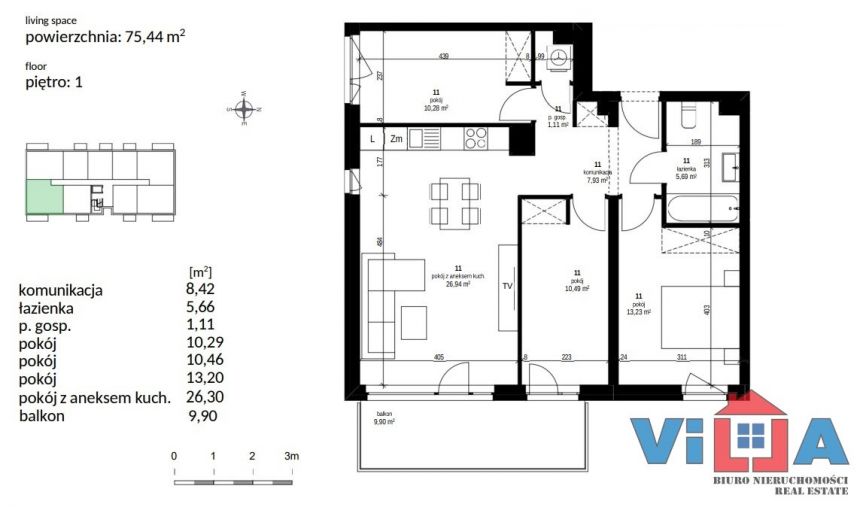 MIESZKANIE 4-POKOJOWE Z BALKONEM NA OS. ZDROJOWYM miniaturka 2
