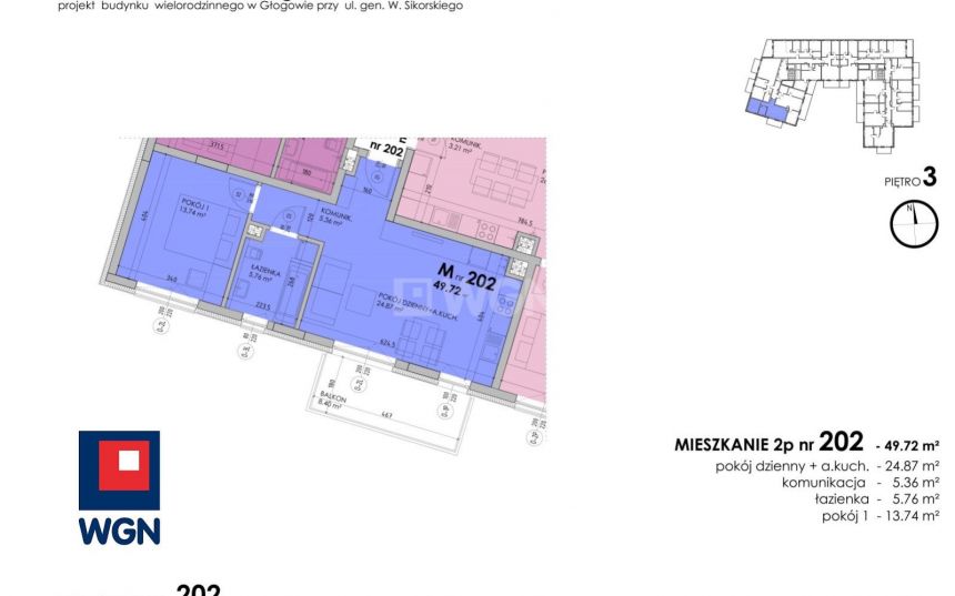 Głogów, 417 648 zł, 49.72 m2, pietro 1 miniaturka 6