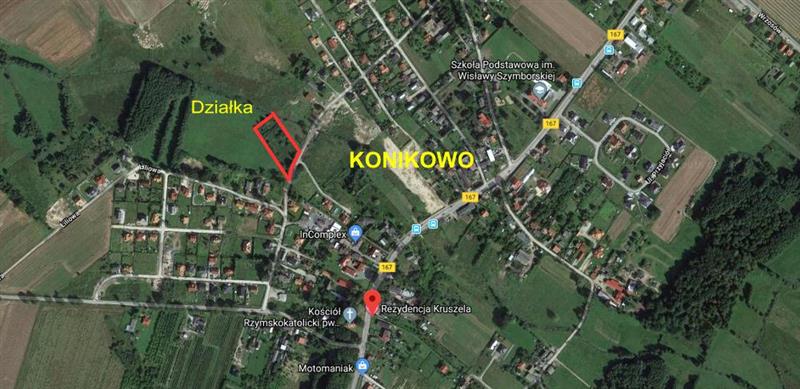 Działka z WZ 0,43 ha Konikowo, 3 km od Koszalina. miniaturka 2