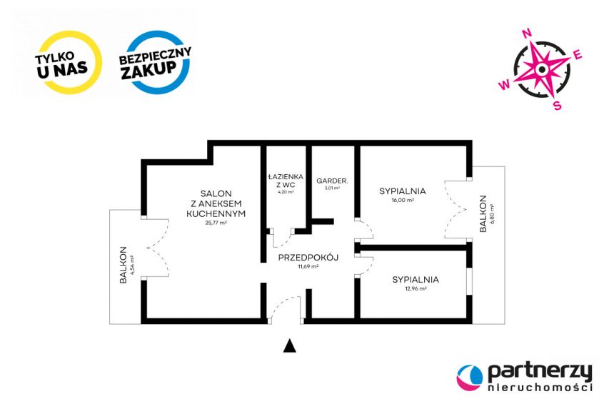 Gdańsk Jasień, 780 000 zł, 75.67 m2, z parkingiem podziemnym miniaturka 20