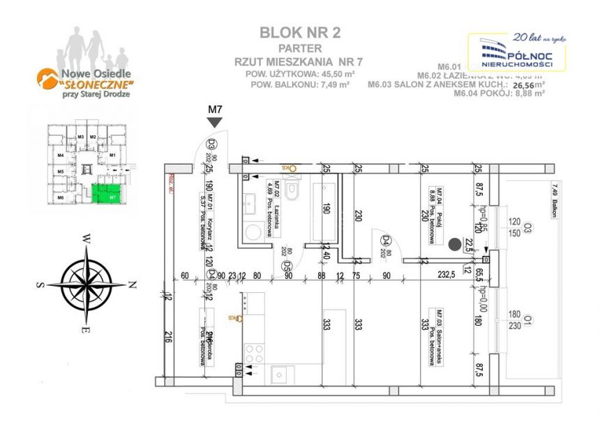 OSIEDLE SŁONECZNE Radomsko - 2 pokoje 45,50 m2 miniaturka 2