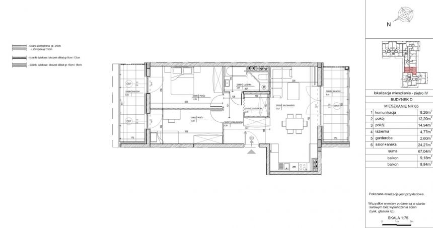 Nowe 3 pokojowe mieszkanie   - Bocianek miniaturka 9
