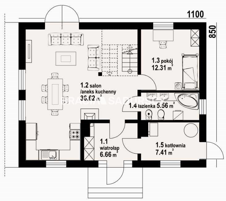 Ubrzeż, 799 000 zł, 149 m2, do wykończenia miniaturka 4