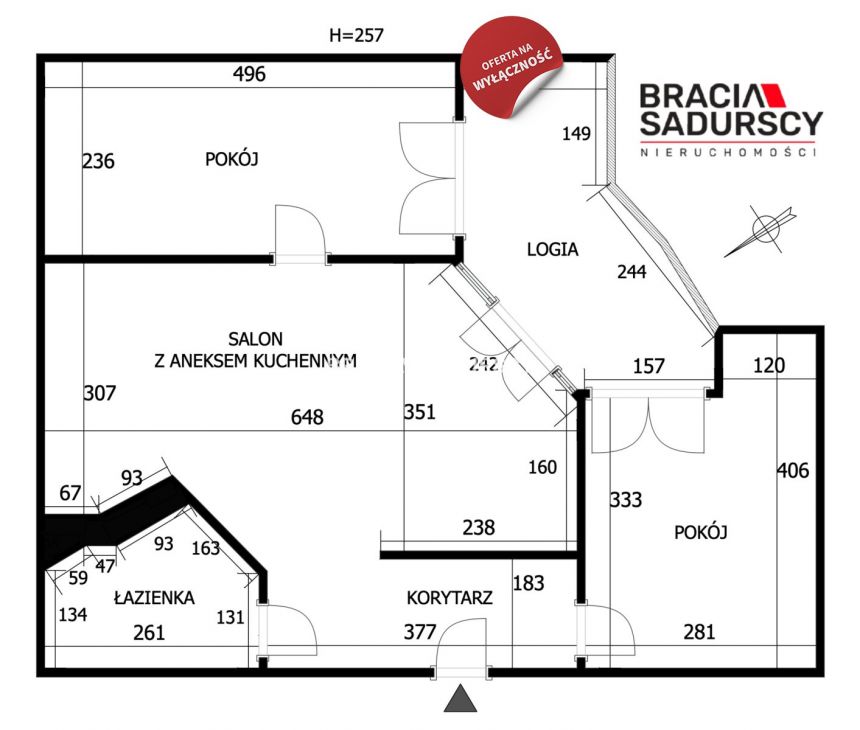 3 pokoje - Stare Miasto - Krowoderska - 54,2m2 - zdjęcie 1