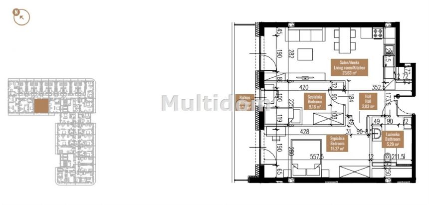 Katowice, 715 776 zł, 54.82 m2, umeblowane - zdjęcie 1