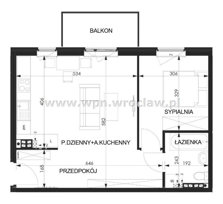 Nowe 2 pokoje, balkon, dużo zieleni, Lutynia miniaturka 2