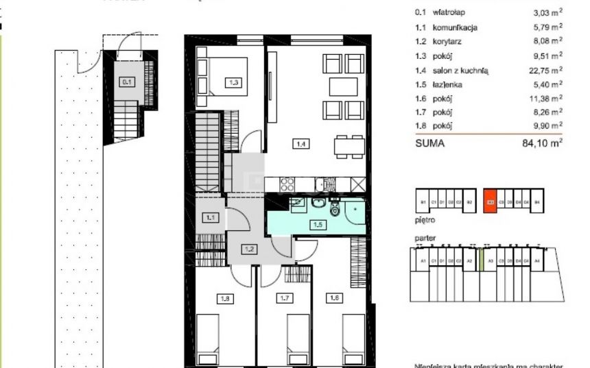 Oława, 599 000 zł, 84.1 m2, pietro 1 miniaturka 5