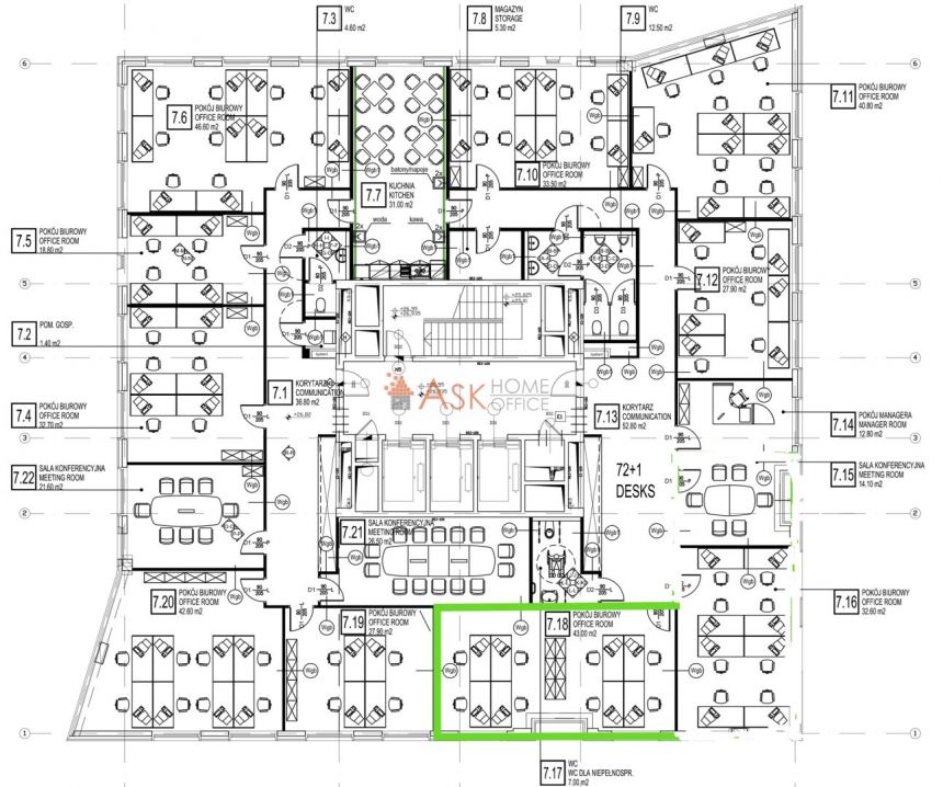 Wrocław Fabryczna, 2 408 zł, 43 m2, biurowy miniaturka 9