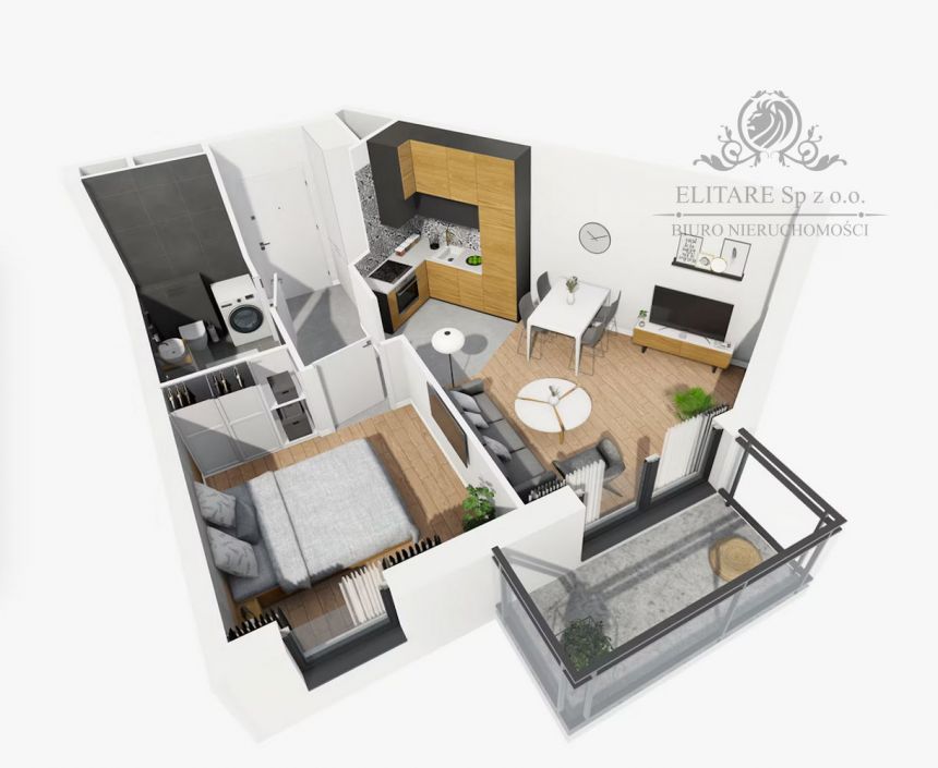 Piękne mieszkanie 2pok. o pow 38,20m2 z balkonem/ Partynice Braterska miniaturka 7