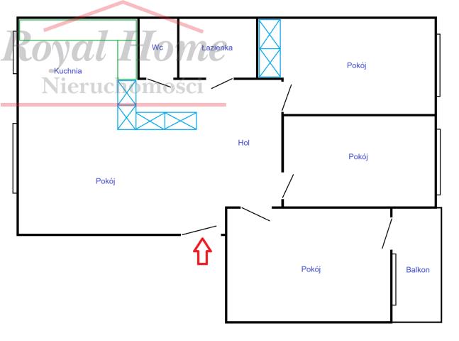 Przestronne, b. ładne 4 pok z balkonem w Oławie. miniaturka 14