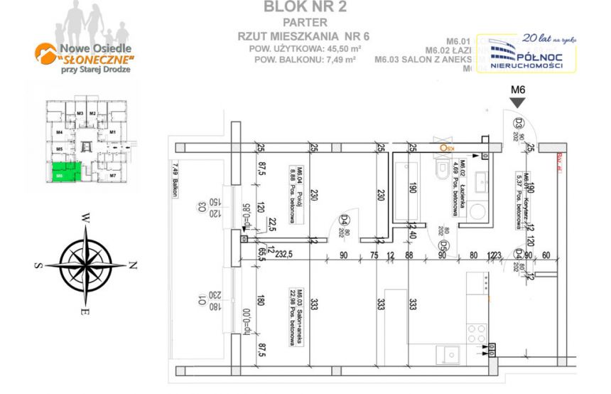 OSIEDLE SŁONECZNE Radomsko - 2 pokoje 45,50m2 miniaturka 2