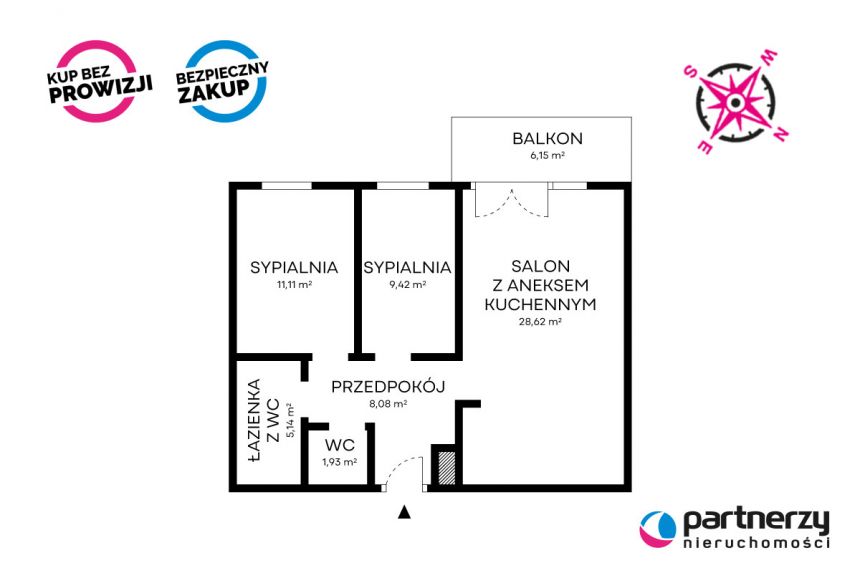 Gdynia Mały Kack, 935 000 zł, 64.3 m2, pietro 2 miniaturka 17