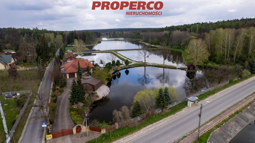 Dom 260m2, łowisko rybne 10ha, Komórki, Daleszyce - zdjęcie 1