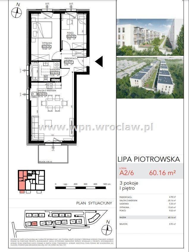 Nowe  3 pokojowe 60m+ balkon, cicha okolica miniaturka 4