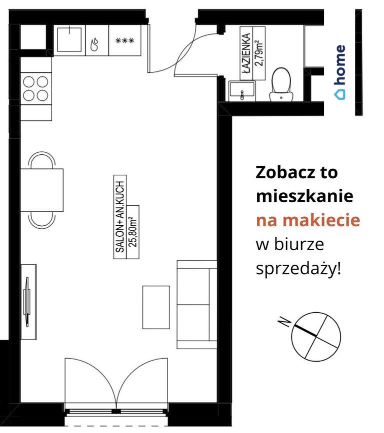 Mieszkanie 40 m od Galerii Północnej! miniaturka 5