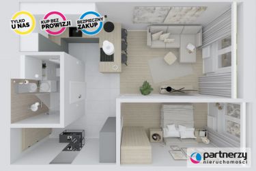 Gdańsk Orunia, 399 000 zł, 37 m2, z balkonem