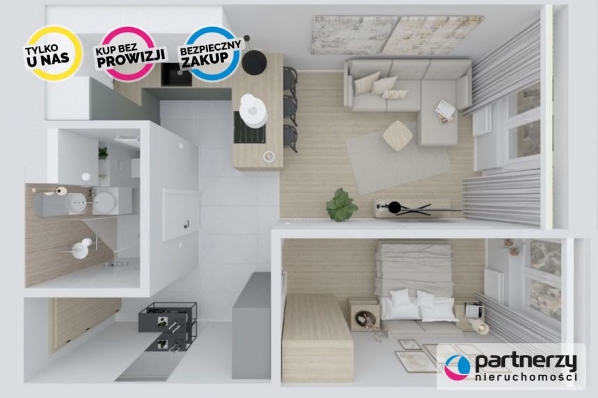 Gdańsk Orunia, 399 000 zł, 37 m2, z balkonem - zdjęcie 1