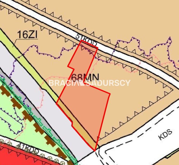 Działka bud.o pow. 70 arów obok zjdadu a4 Rząsce miniaturka 2