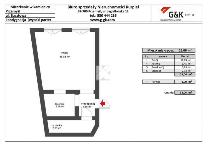 Przemyśl, 95 000 zł, 25.06 m2, dobry standard miniaturka 12