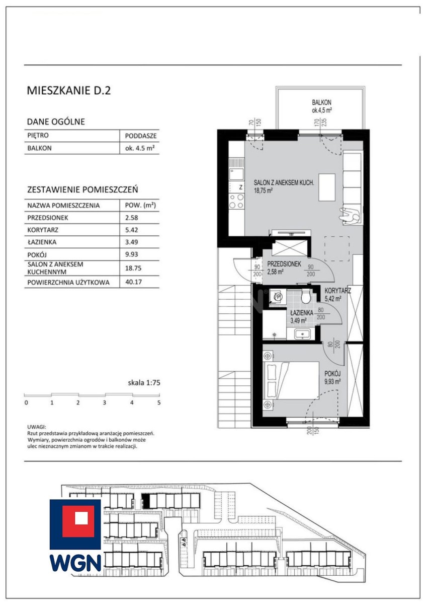 Borkowo, 415 000 zł, 40.17 m2, do wykończenia miniaturka 2