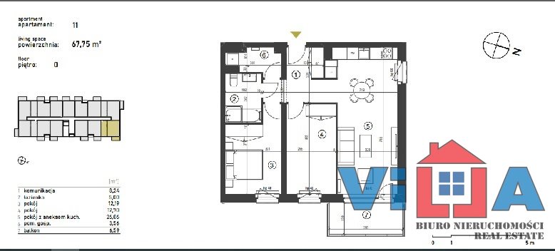 4 POKOJOWY APARTAMENT Z BALKONEM  NA SPRZEDAŻ! miniaturka 2