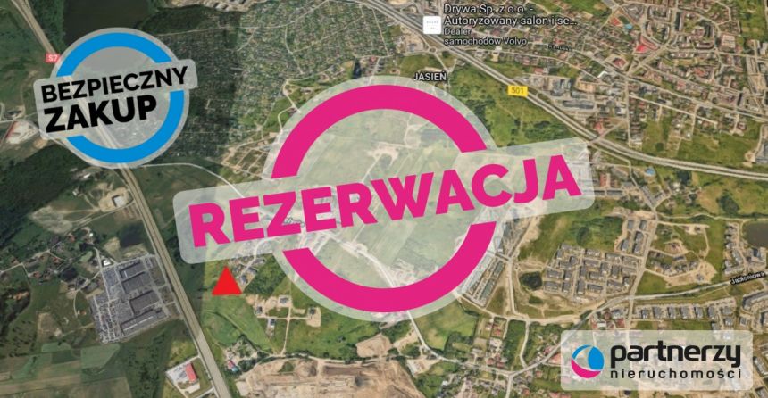 Gdańsk Jasień, 849 000 zł, 60 ar, droga dojazdowa utwardzona miniaturka 1