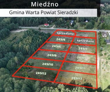 Miedźno, 80 925 zł, 12.45 ar, woda w drodze