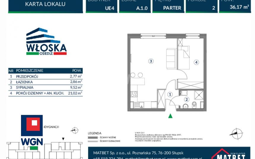 Koszalin, 321 551 zł, 36.17 m2, do wykończenia - zdjęcie 1